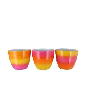 Melamine Rainbow Fuchsia Pot Ass 28x24cm