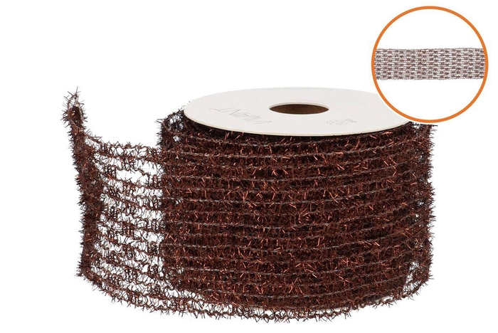 <h4>Ribbon Amaze Wired Ribbon Brons 5mx63mm</h4>