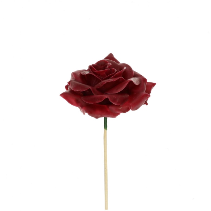 <h4>Bijsteker 25cm Wax roos d10cm</h4>