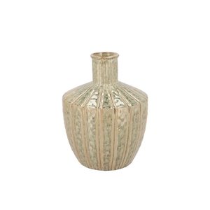 Sifan Green Vase Long Round 19x19x25cm Nm