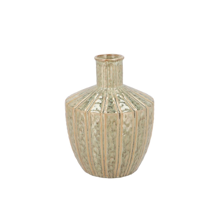 <h4>Sifan Green Vase Long Round 19x19x25cm Nm</h4>