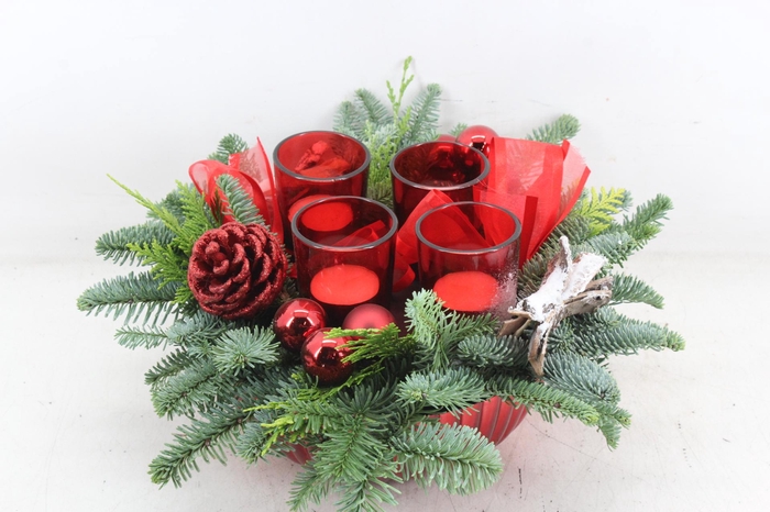 <h4>arr5 Kerst PL - Ribbel schaal rood 4wax x2</h4>