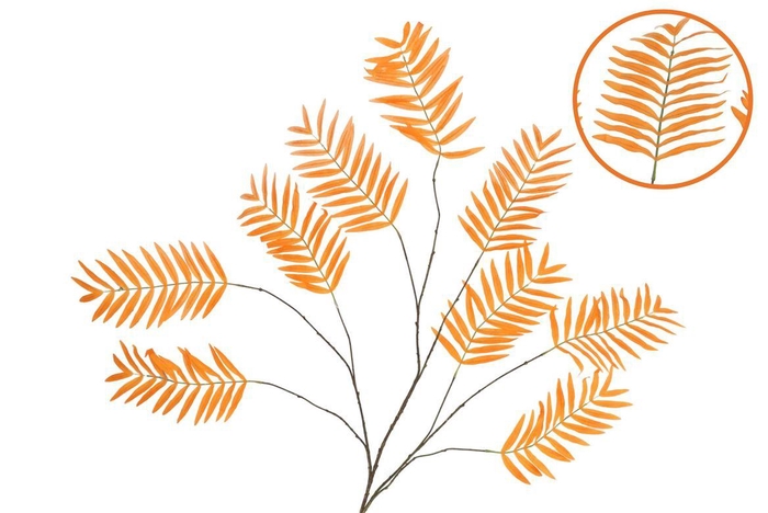 Silk Palm Leaf Orange 150cm Nm