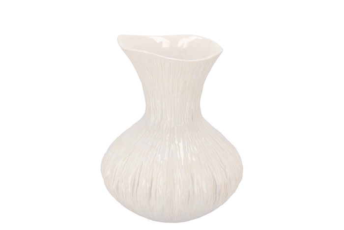 Mirre White Vase 19x19x23cm