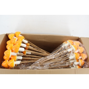 Stick Mushroom 9cm Orange