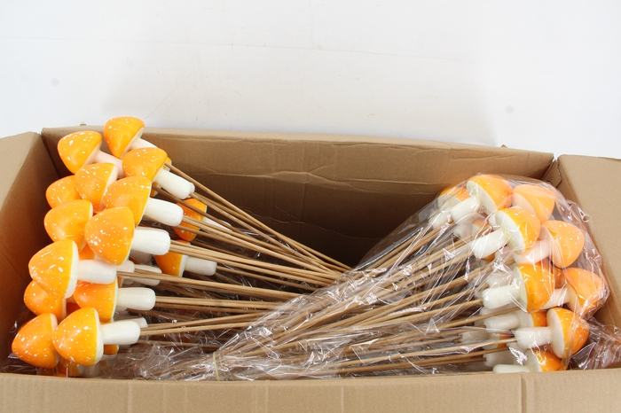 <h4>Stick Mushroom 9cm Orange</h4>