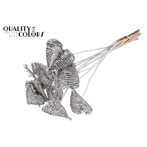 Lata Heart 8cm on stem Hat type Platina