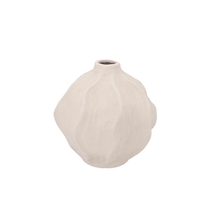 Lisboa White Vase Wave Globe 19x19x18cm