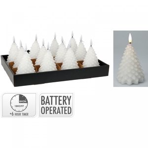 Kerst LED Kaars kerstboom d06*11cm