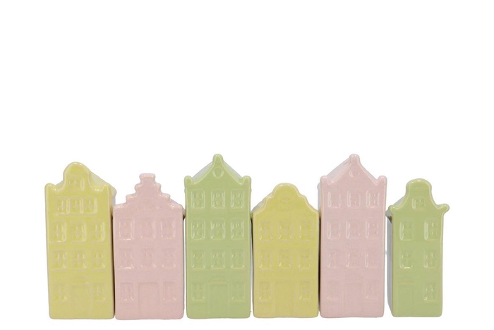 A'dam Houses Canal Dreamy Pastel Mix Vase Ass 9x7x25cm Nm