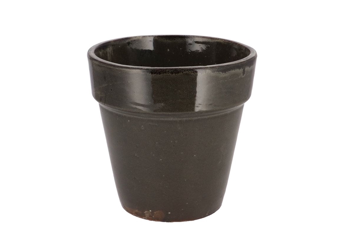 <h4>Ebbi Moss Black Pot Glaze 17x17cm</h4>