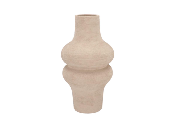 <h4>Lisboa Sand Vase Bulb High 18x18x34cm</h4>
