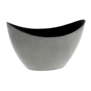 BARQUE PLASTIQUE Gris craquele 20X09 H11.5CM