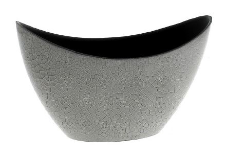 <h4>BARQUE PLASTIQUE Gris craquele 20X09 H11.5CM</h4>