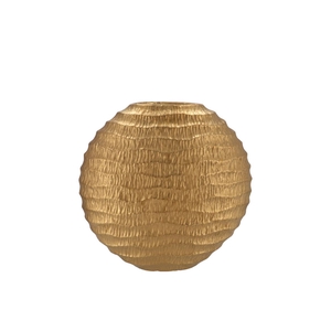 Inga Jada Gold Oval Vase Wave 23x10x22cm