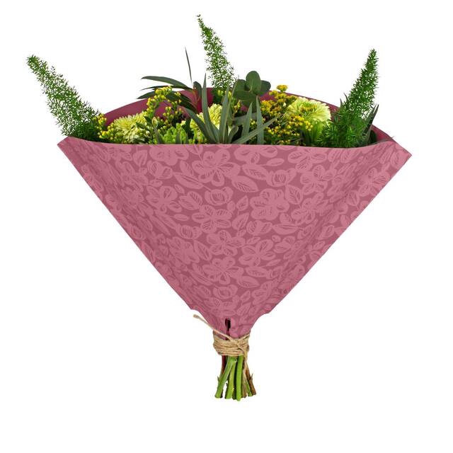 <h4>Hoes 35x35cm Angelo 80gr kraft Flower Field roze 500/doos</h4>