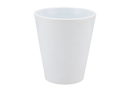 <h4>Ceramic Shiny White Pot Orchid 15cm</h4>