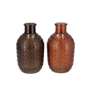 Taylor Brown Vase Textured Ass 12x20cm