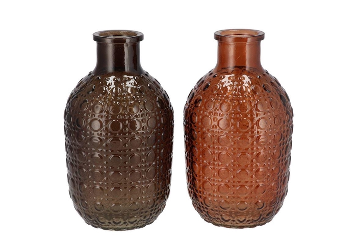 <h4>Taylor Brown Vase Textured Ass 12x20cm</h4>