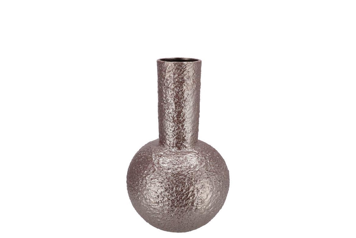 <h4>Evora Metallic Grey Vase Tube 13x13x19cm</h4>