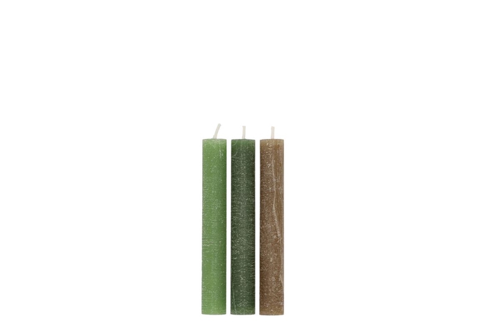 <h4>Frosty Green Mix Taper Candle 2x15cm</h4>