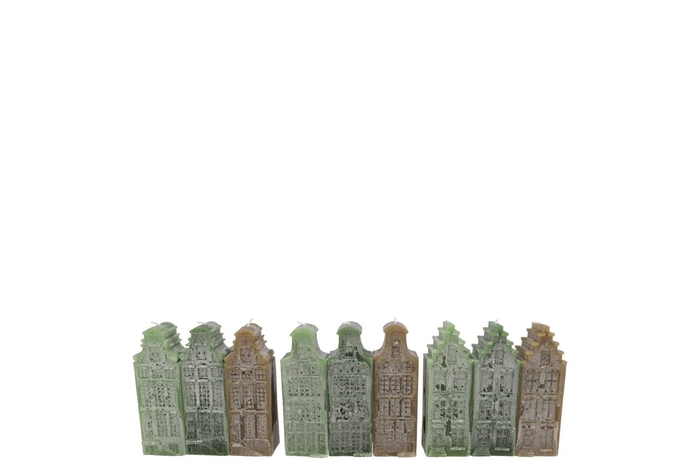 <h4>Amsterdam House Green Mix Candle 4x4x12cm</h4>