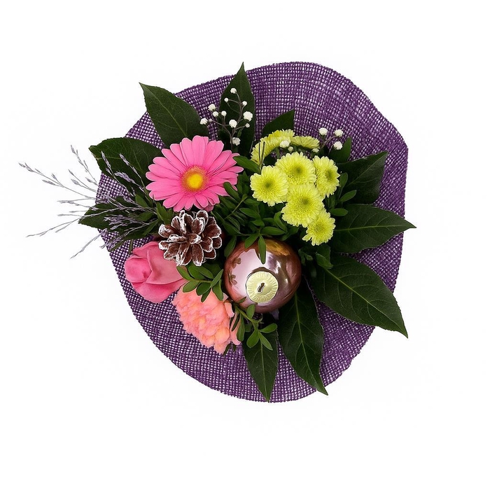 <h4>Boeket Houder 25cm roze</h4>