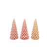Candle Frosty X-mas Tree Warm Sand Mix 6x12cm Ass