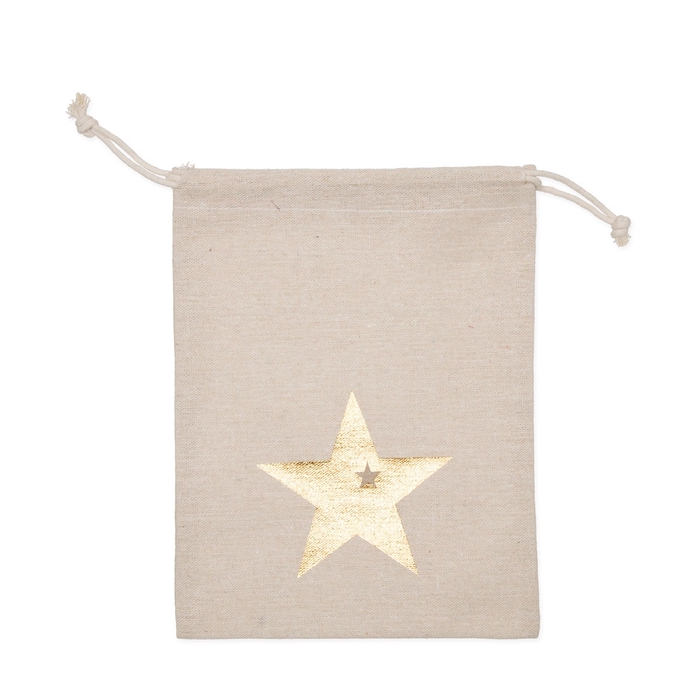 <h4>Kerst Tas Star cotton d18*24cm</h4>