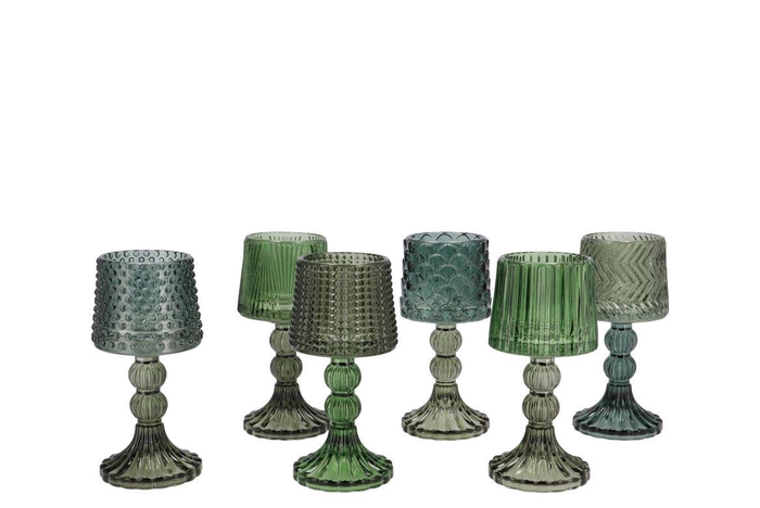 <h4>Bicolore Green Mix Structure T-light Ass 8x18cm Nm</h4>