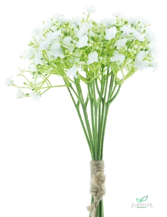 SILK FLOWERS - GYPSO BUNDLE WHITE 30CM