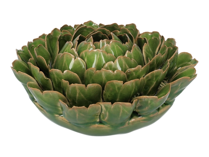 <h4>DF03-731111100 - Vase Lotus d28.5xh13 green</h4>