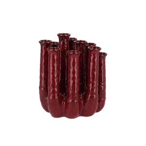 Inga Jahra Purple Vase Tube Active Glaze 26x17x29cm