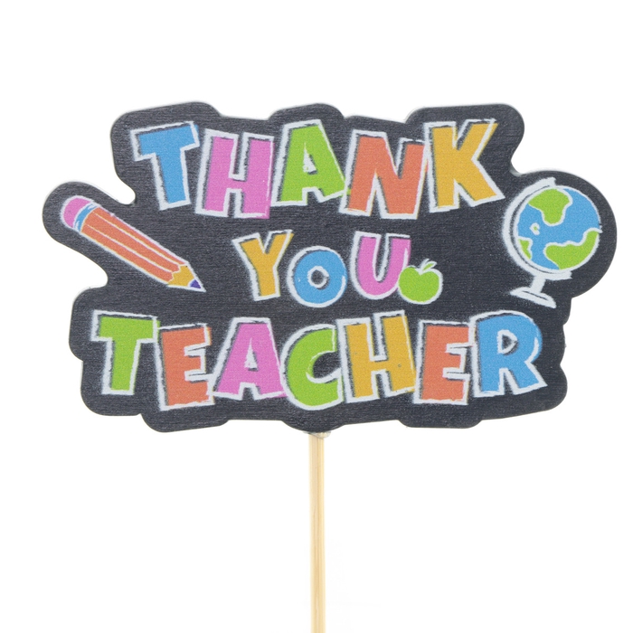 <h4>Bijsteker 50cm Thank you teacher 6cm</h4>