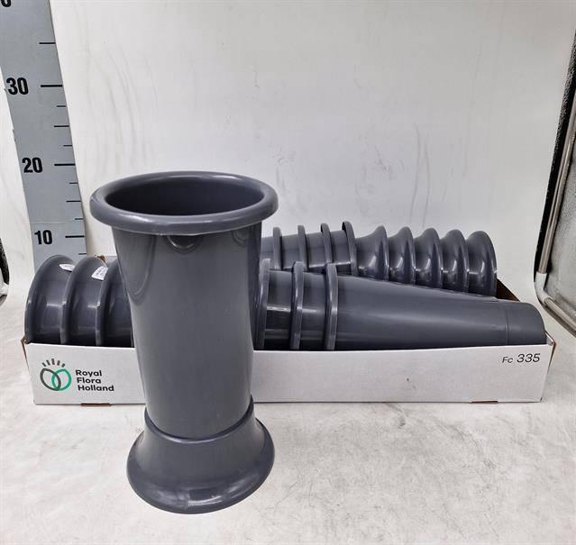 <h4>GRAVE VASE DARK GREY D11XH25</h4>