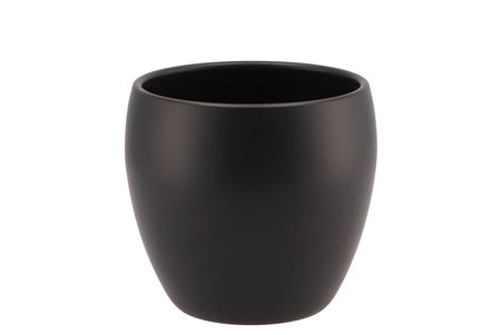 <h4>Vinci Matt Black Flower Pot 14x13cm</h4>