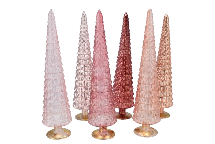 <h4>Twinkle Sweets Pink Mix Glass Tree Shiny Ass 9x45cm Nm</h4>