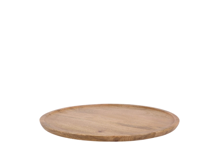 Mumbai Mango Wooden Tray Round Small Edge 28x28x2cm