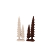 X-mas Flock Brown Sand Pine Tree Ass 9x6x25cm
