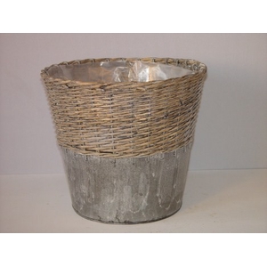 Willow basket grey D 24* 20