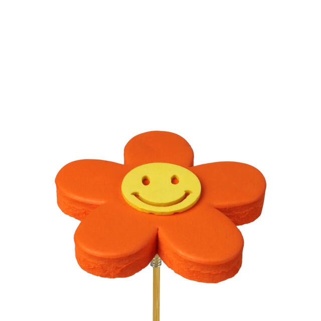 <h4>Pick flower Happy foam 7+50cm stick orange</h4>