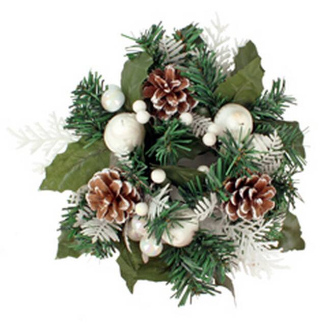 <h4>Wreath christmas ring Ø8cm white R3</h4>