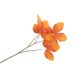 Silk Leaf Chestnut Orange 79cm