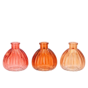 Karakum Coral Sunset Glass Bottle 9x9x10cm