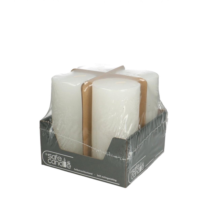 Kaars Stomp Safe d07*14cm rustiek