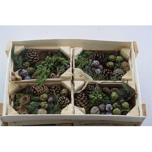 Autumn Nut Mix Wooden Crate