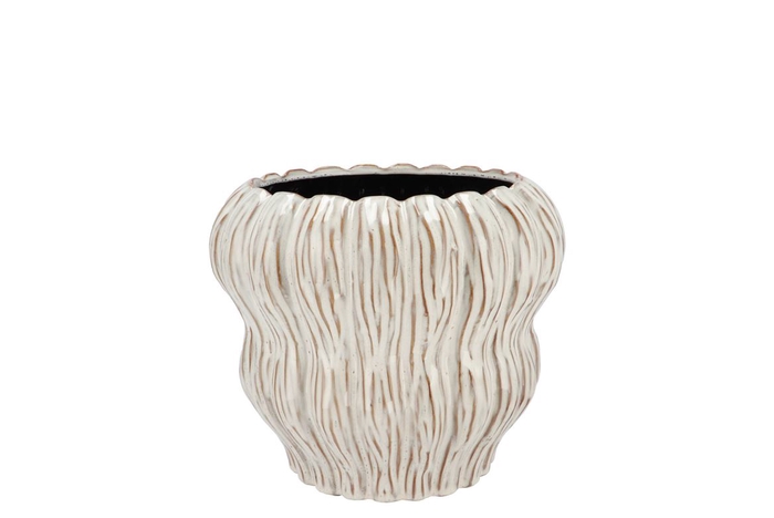<h4>Lima White Pot Bubble 12x12x11cm</h4>