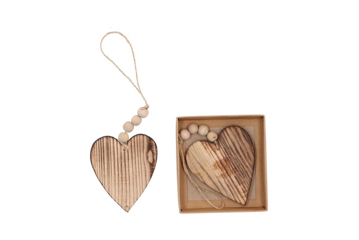 Fee Natural Hanger Heart 10x10cm P/2