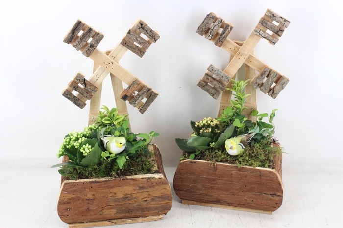 <h4>arr2 TD - Hout windmolen - geel/wit</h4>