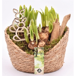 Jute mand ovaal 23x18.5cm